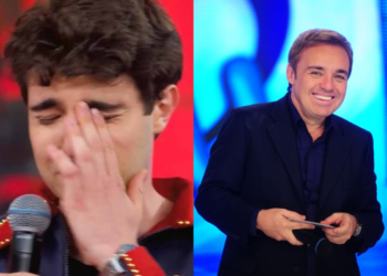 João e Gugu Liberato. (Fotos: Reprodução/TV Globo e Reprodução/ Record TV)