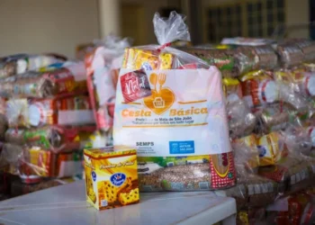 Cestas natalinas são distribuídas pela prefeitura para famílias em janeiro?